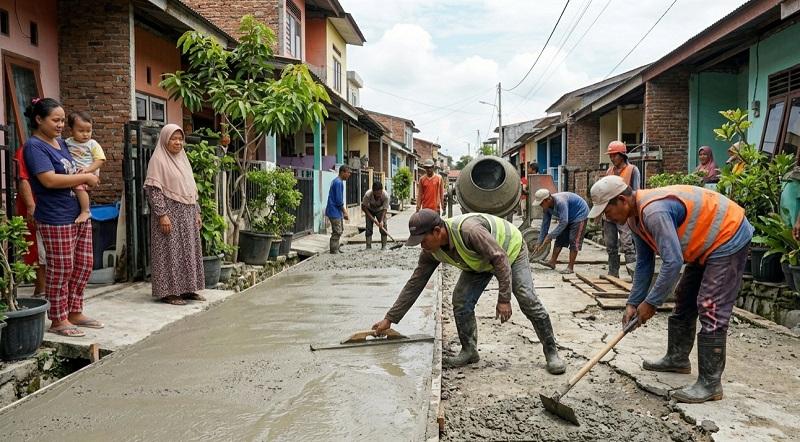 Pemko Pekanbaru Prioritaskan Semenisasi Jalan Permukiman, Target 20 Km Dibangun Tahun Ini